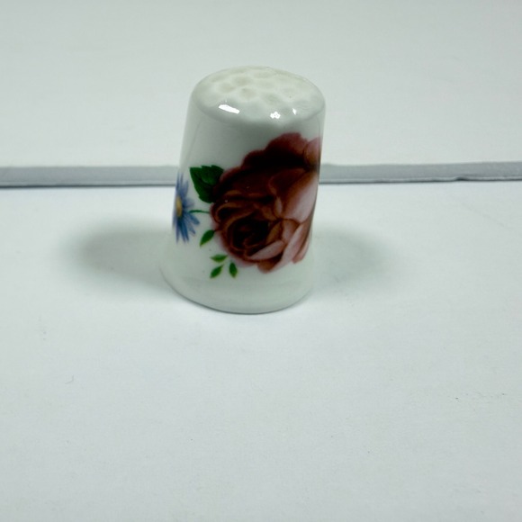 Ken Parry Collectables Other - Ken Parry Collectables Bone China Thimble Pink Rose Floral British Made Vintage